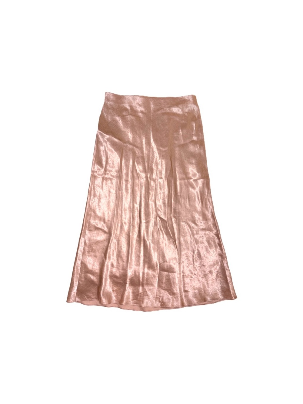 Vince Satin Slip Midi Skirt in Tulip Blush Pink – Extra Small XS